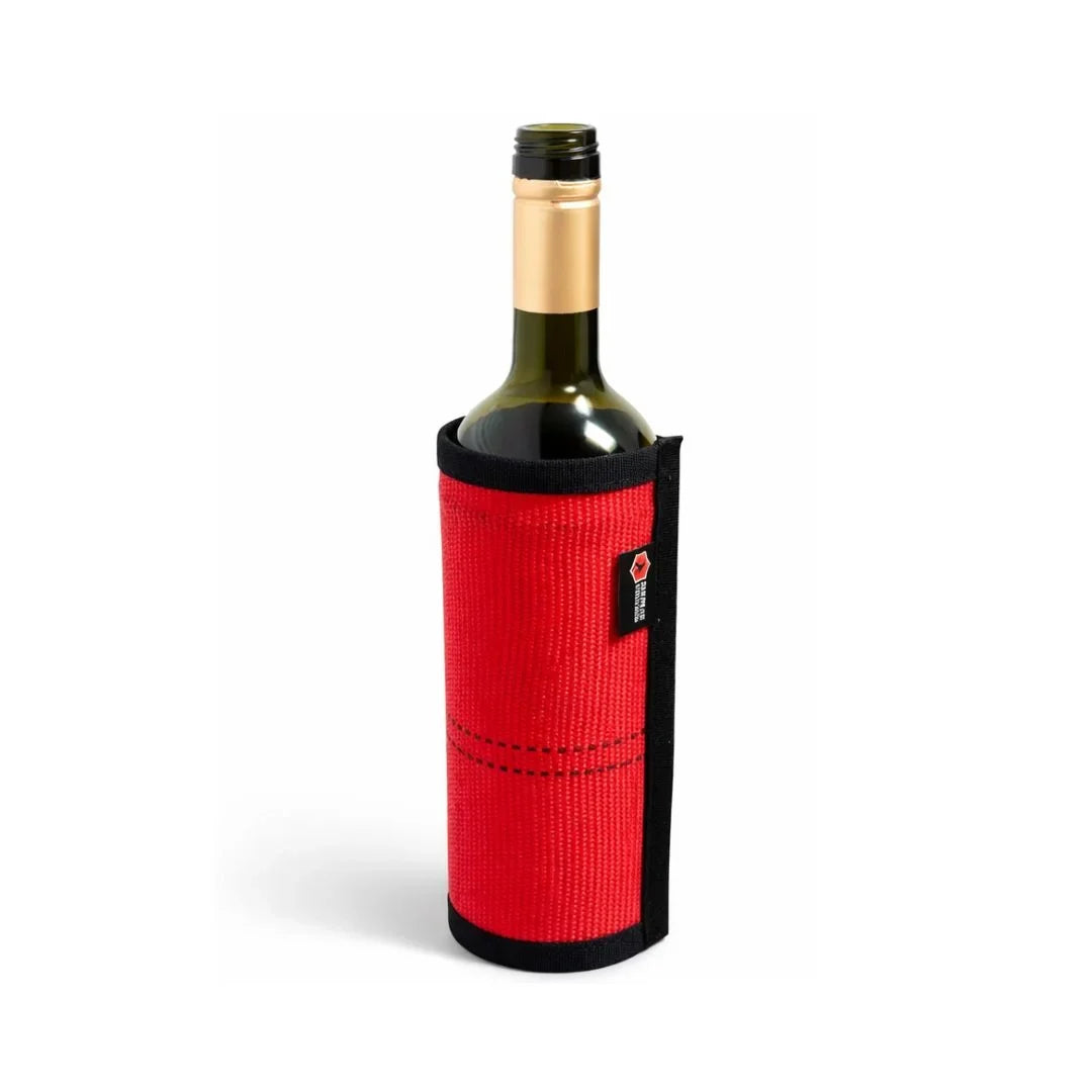 Recycled Firefighter Firehose Wine Bottle Cover — product view 3