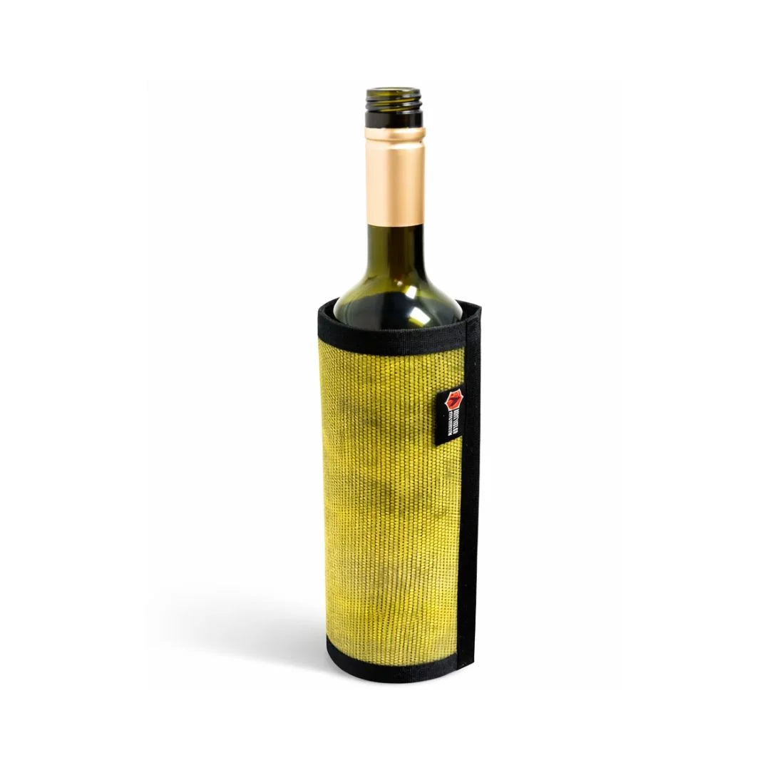 Recycled Firefighter Firehose Wine Bottle Cover — product view 1