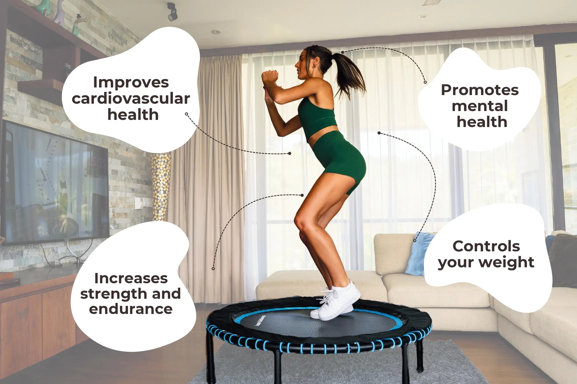 Leaps and Rebounds Fitness Rebounder - product view 7