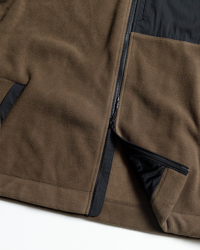 Off The Grid Surplus Bruin Fleece Zip Up- Major Brown