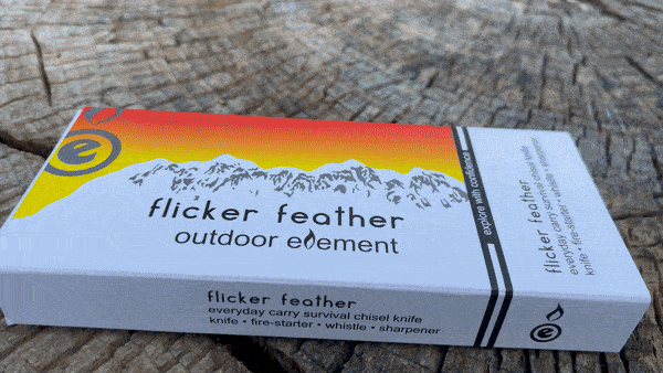 Outdoor Element Flicker Feather Survival EDC Chisel Blade