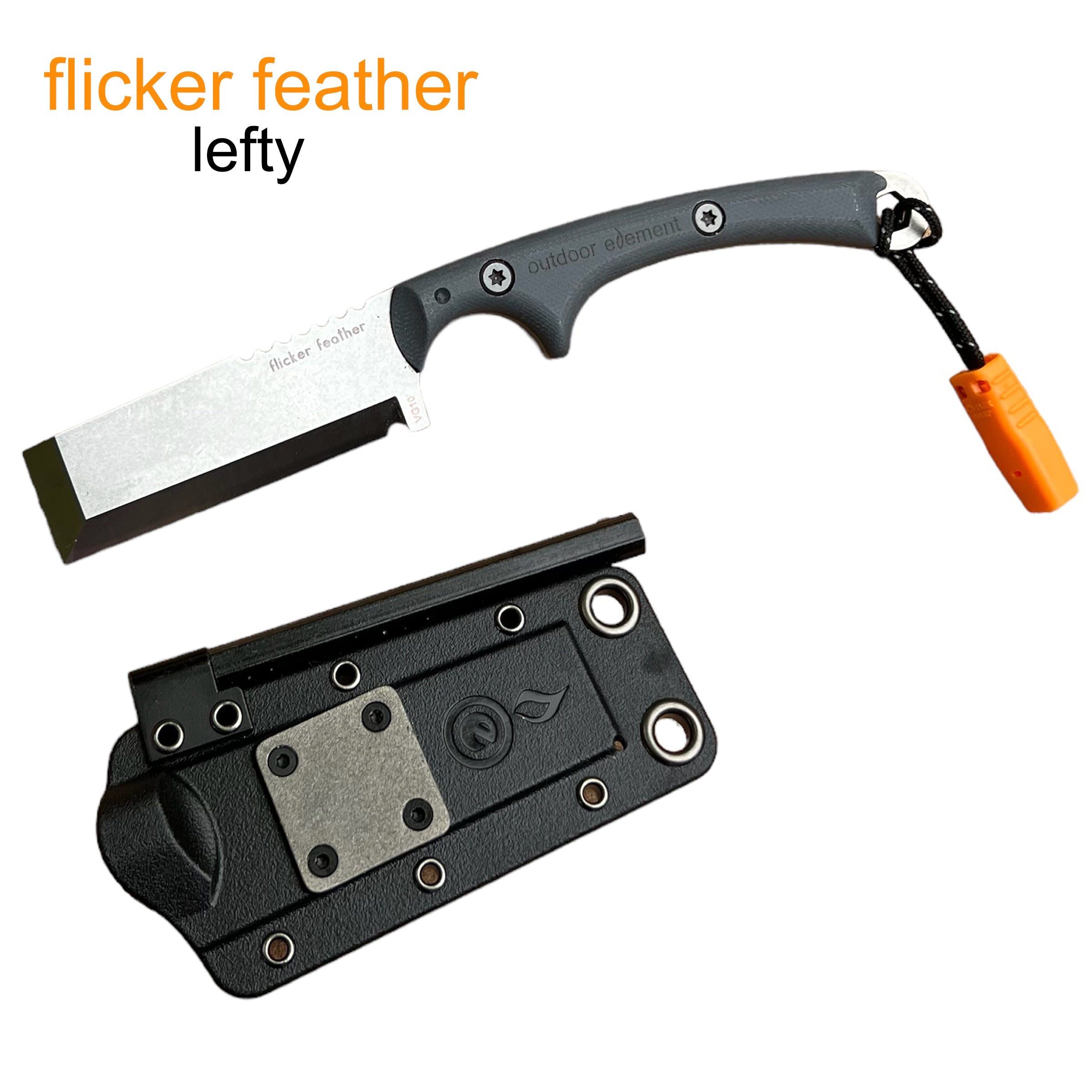 Outdoor Element Flicker Feather Survival EDC Chisel Blade