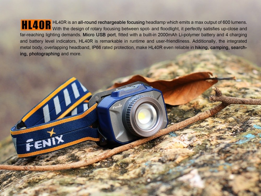 Fenix HL40R Focusable USB Rechargeable LED Headlamp by Fenix Store