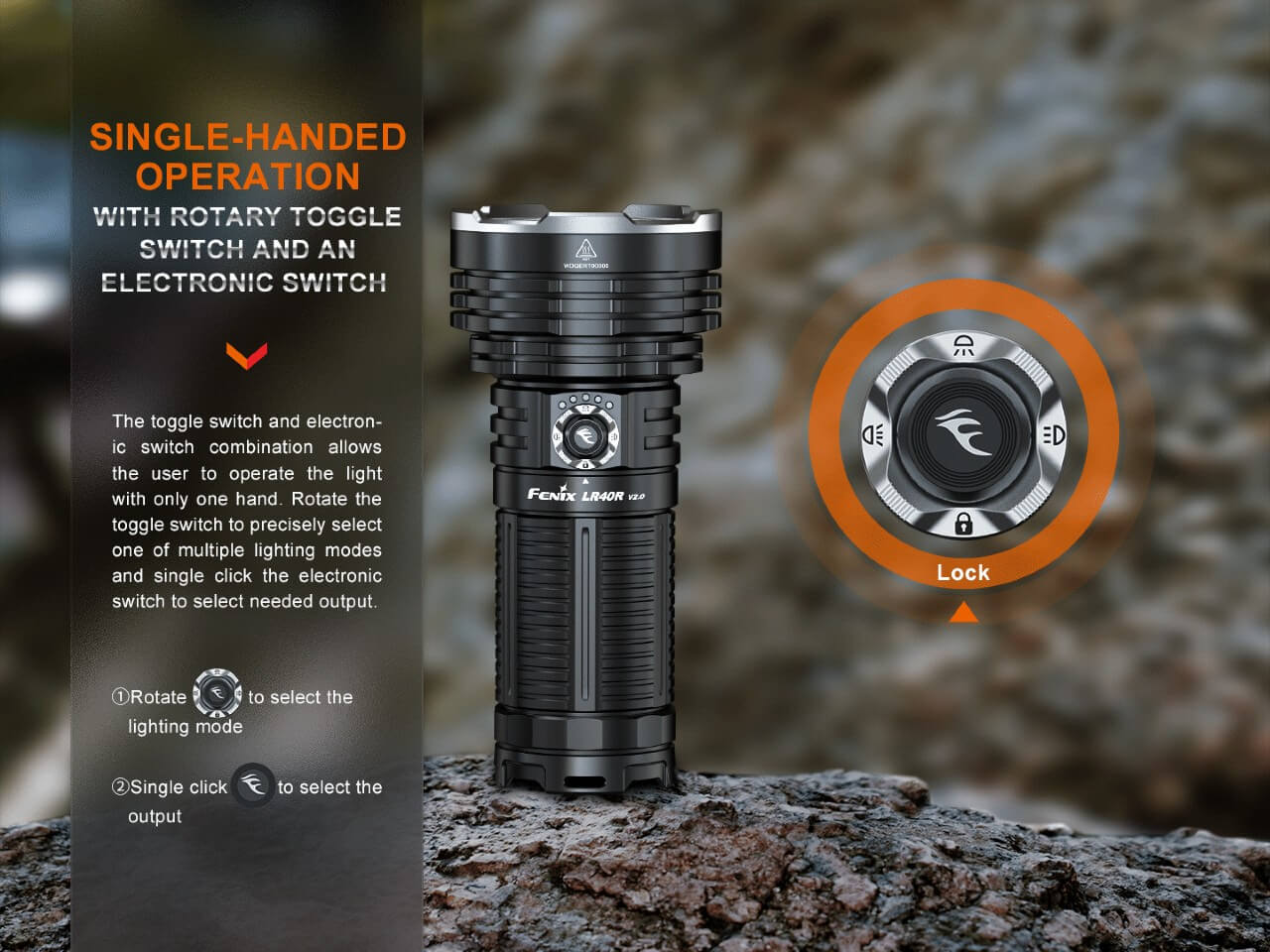 Fenix LR40R V2.0 Rechargeable LED Searchlight by Fenix Store