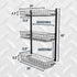 3 Basket Storage Rack | G-Basket | Holds 120 lbs - product view 5