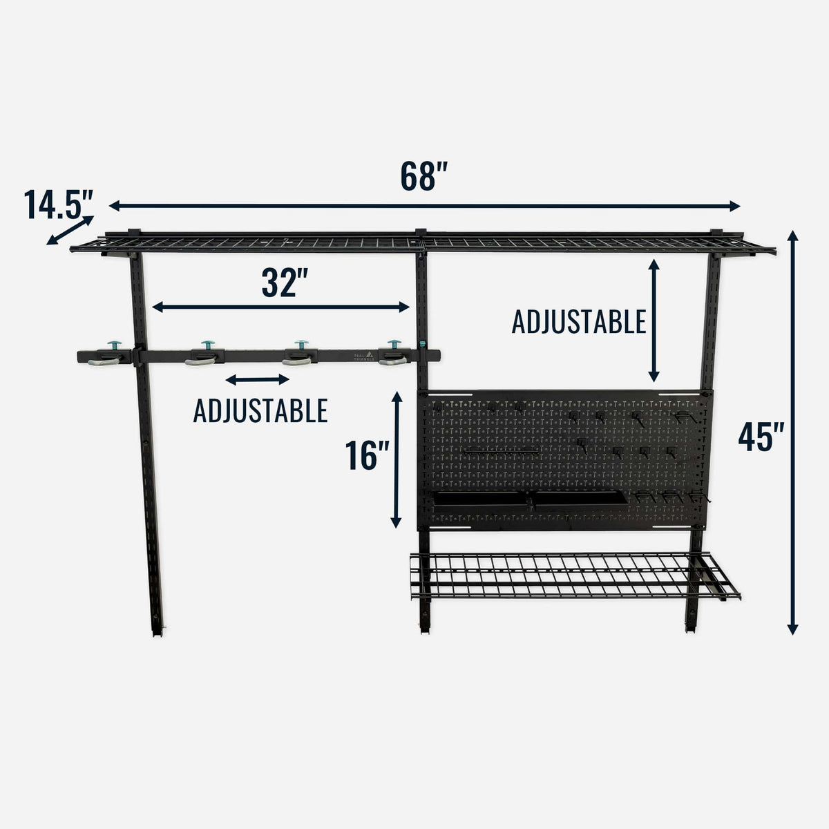 G-Storage Pro | Adjustable Wall Storage System | Holds 500 lbs - product view 6