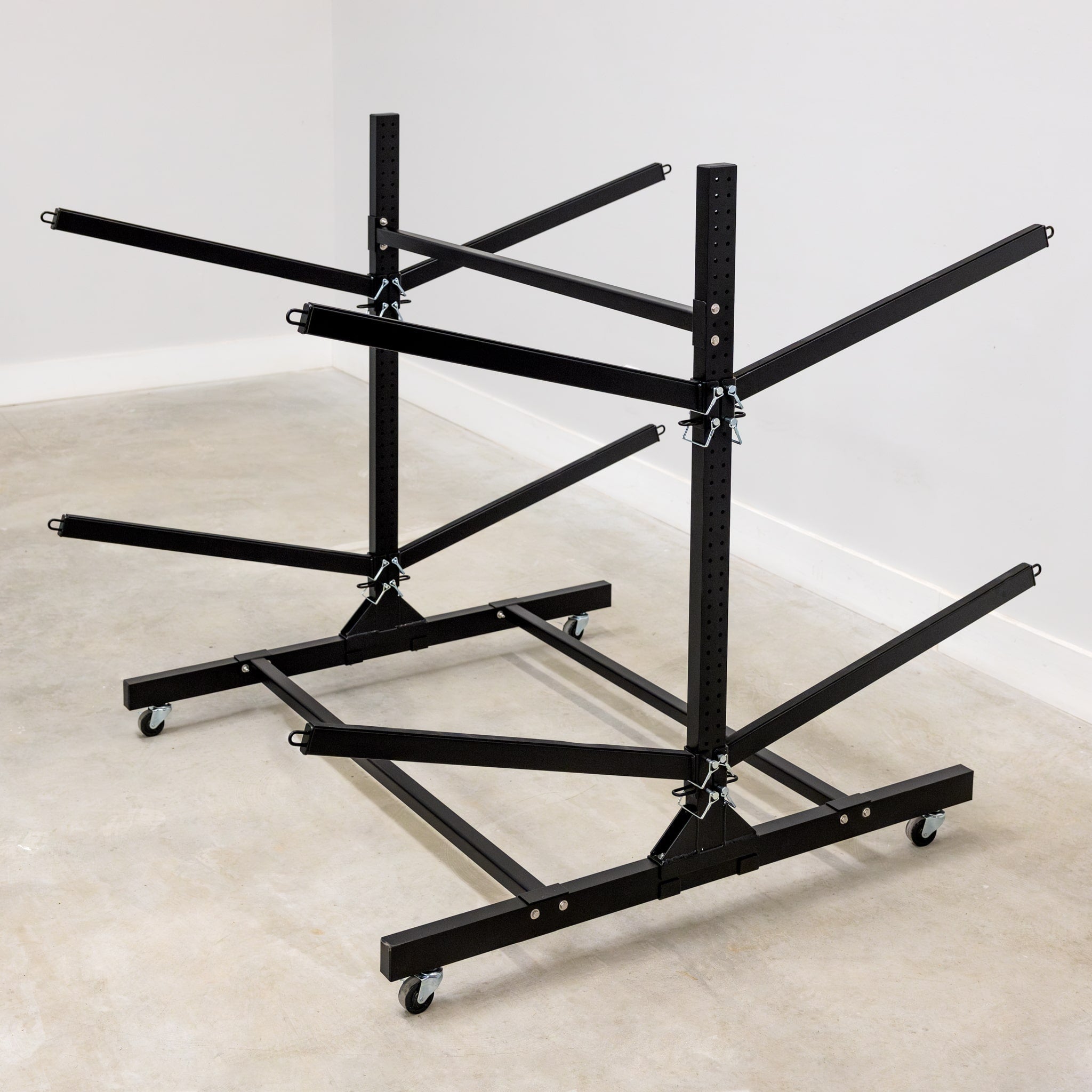 StoreYourBoard G-Watersport 4-Level Double-Sided Rolling Rack, Black — product view 2