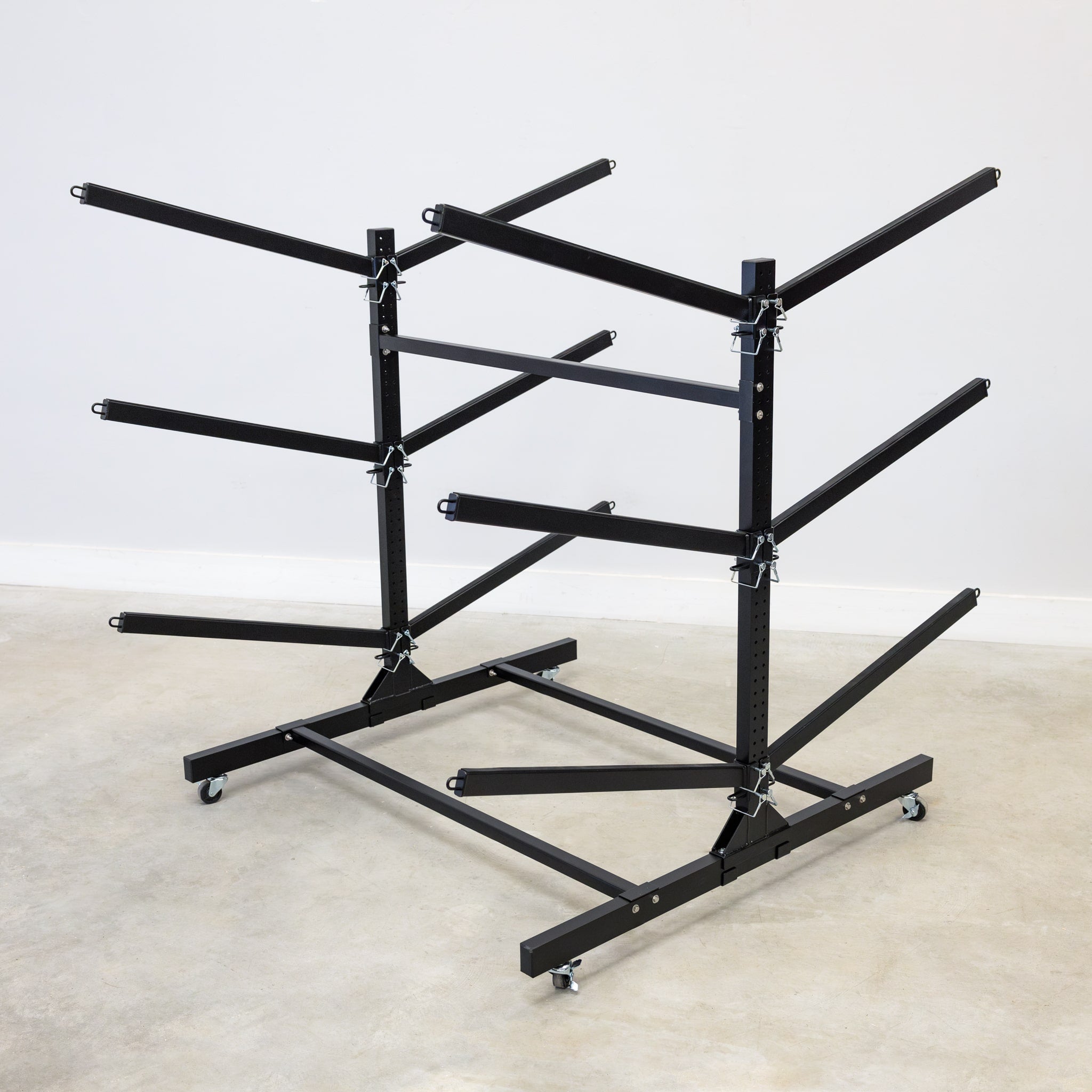 StoreYourBoard G-Watersport 6-Level Double-Sided Rolling Rack, Black — product view 2