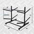 StoreYourBoard G-Watersport 4-Level Double-Sided Rolling Rack, Black — product view 3