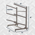 G-Watersport 3 Kayak & Canoe Rack | 3 Levels With Wheels | Single-Sided | Mud - product view 3