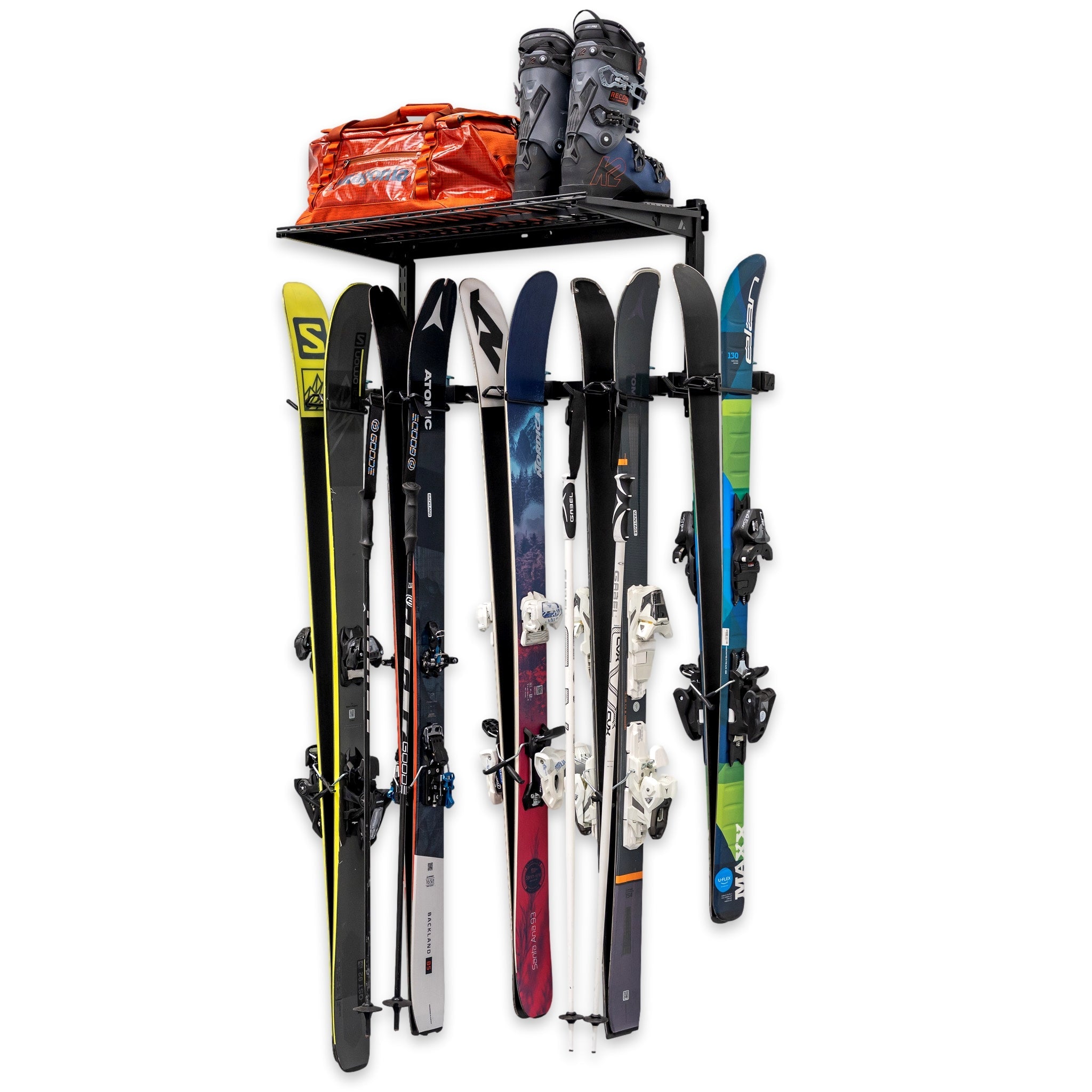 StoreYourBoard Lone Peak 5-Pair Ski Rack & Shelf — product view 5