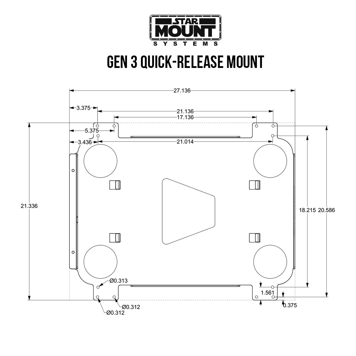 Quick-Release Mount for Gen 3 Voyager Star-Mount — product view 8