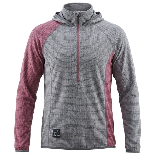 Women's Half Zip AIR 70 Pullover by SkyGOAT in wild ginger on a white background 
