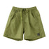 Green shorts with a belt on a white background