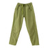 Green  Woodbine pants with a belt on a white background