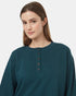 Tentree Women's TreeTerry Henley Crew - Reflecting Pond
