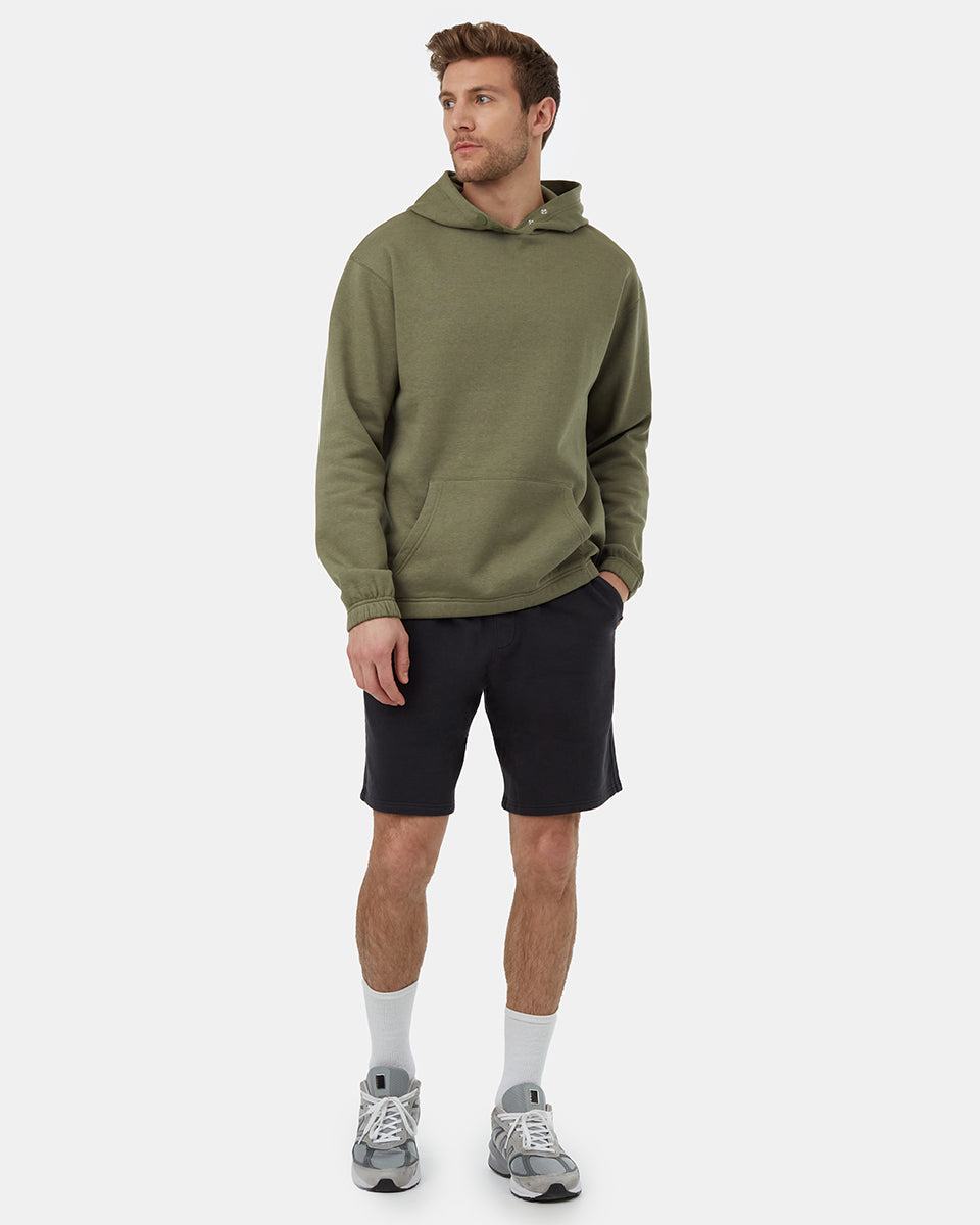 Tentree Men's SeaFleece Snap Hoodie - Deep Lichen Green
