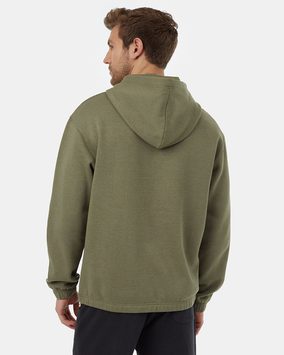 Tentree Men's SeaFleece Snap Hoodie - Deep Lichen Green