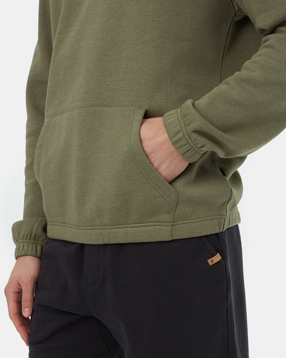 Tentree Men's SeaFleece Snap Hoodie - Deep Lichen Green