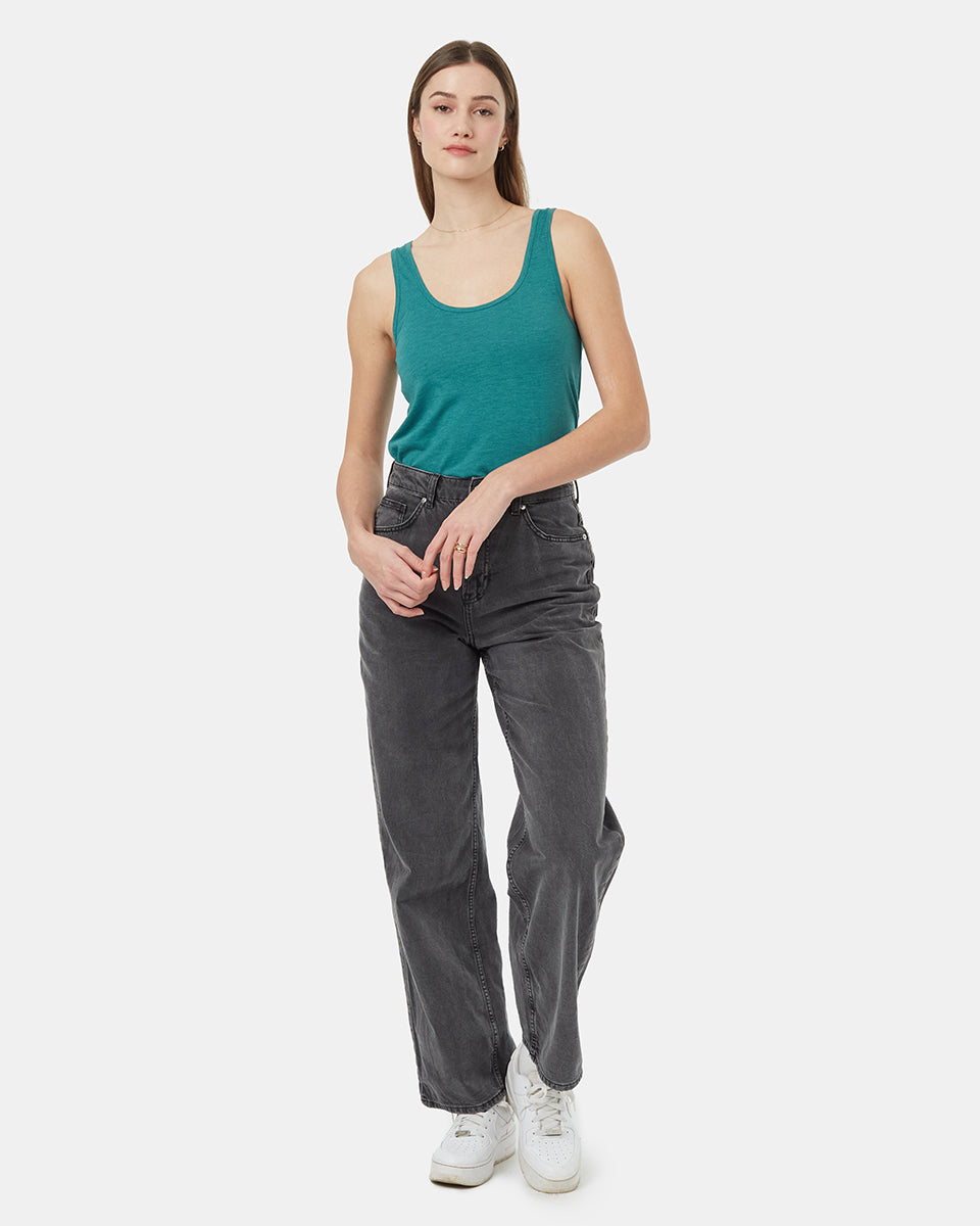 Tentree Women's TreeBlend Double Scoop Tank - North Sea Heather