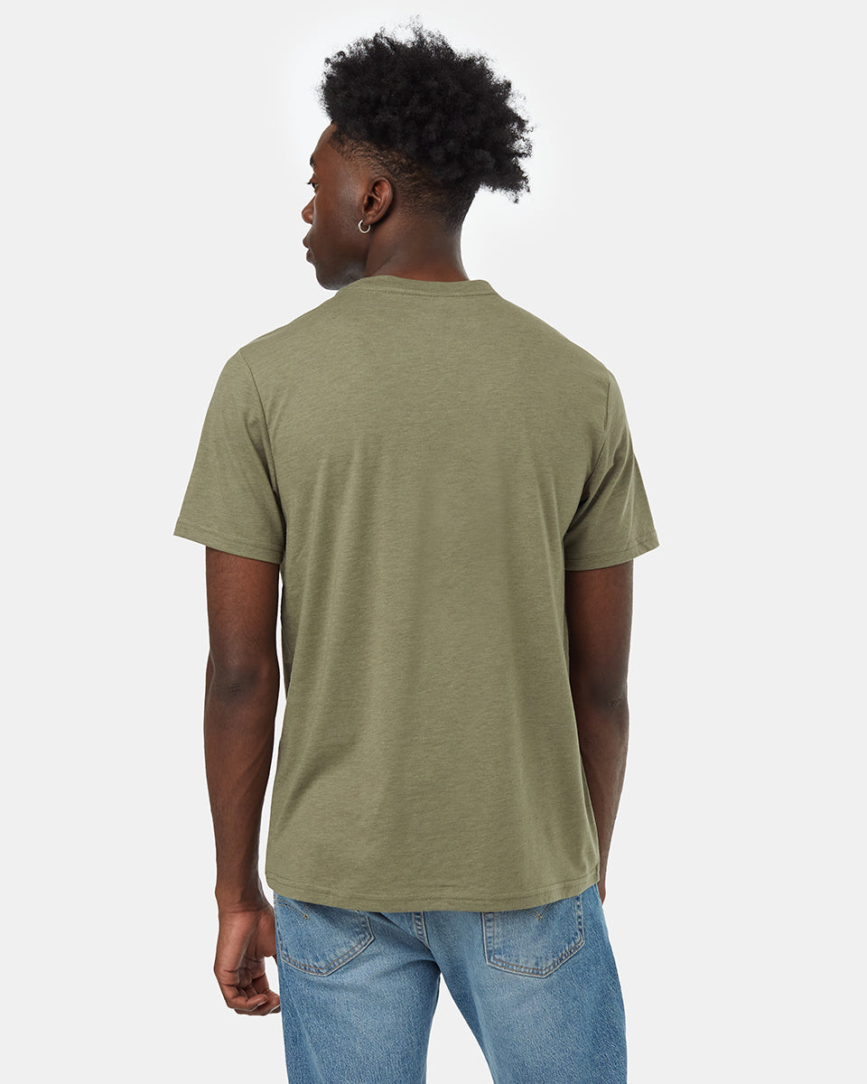 Tentree Men's TreeBlend Henley T-Shirt - Olive Night Green