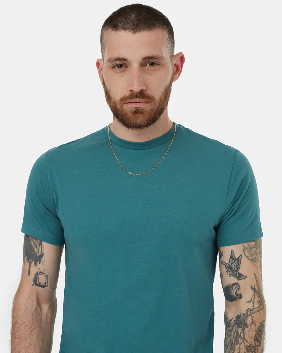 Tentree Men's SeaBlend Classic T-Shirt - North Sea