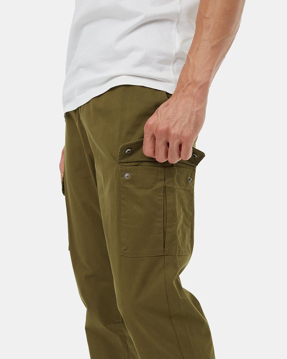 Tentree Men's Twill Cargo Chino Pant - Uniform Green