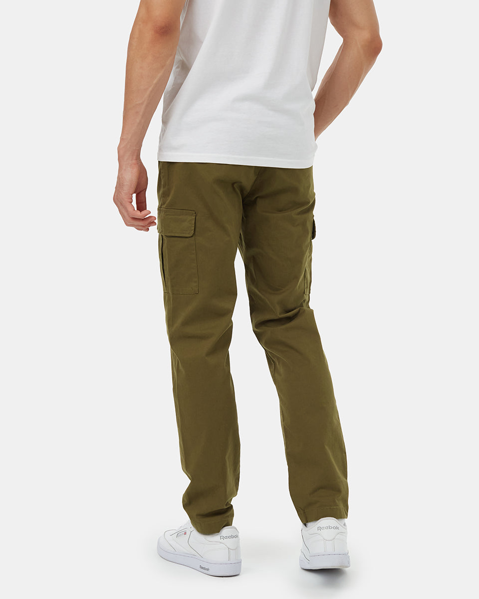 Tentree Men's Twill Cargo Chino Pant - Uniform Green
