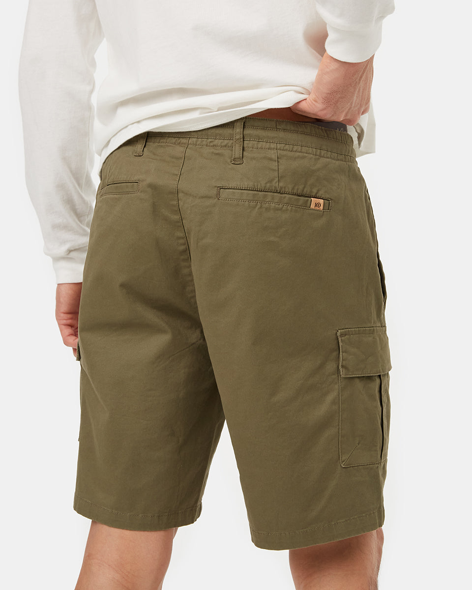 Tentree Men's Twill Cargo Short - Olive Night Green