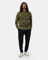 Tentree Men's Abstract Kelp Crew - Deep Lichen Green Olive Night Green