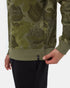 Tentree Men's Abstract Kelp Crew - Deep Lichen Green Olive Night Green