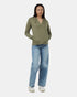 Tentree Women's SeaFleece Placket Hoodie - Deep Lichen Green