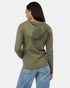 Tentree Women's SeaFleece Placket Hoodie - Deep Lichen Green