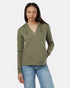 Tentree Women's SeaFleece Placket Hoodie - Deep Lichen Green