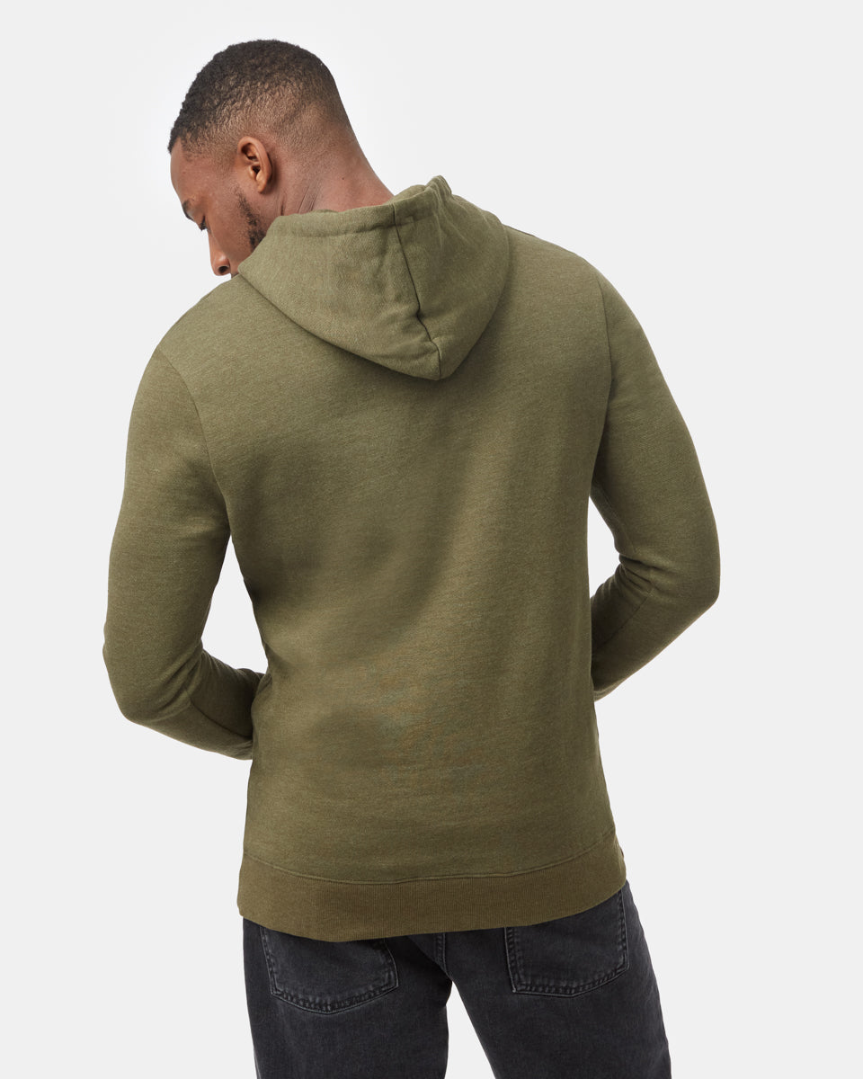 Tentree Embroidered Ten Hoodie - Olive Night Green Heather