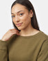Tentree Women's Fleece Crew Dress - Uniform Green Heather