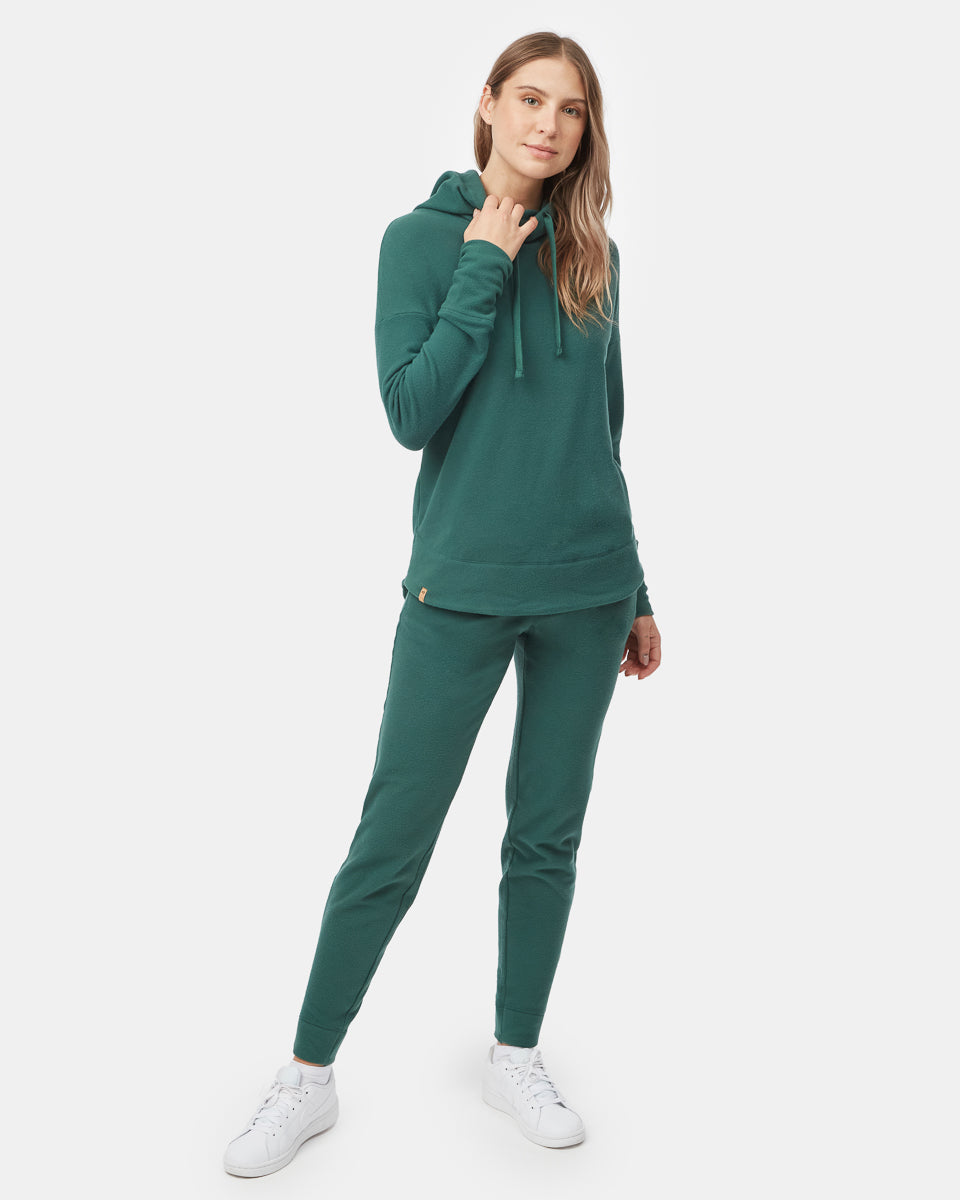 Tentree Women's Luxe Cowl Fleece - Hunter Green