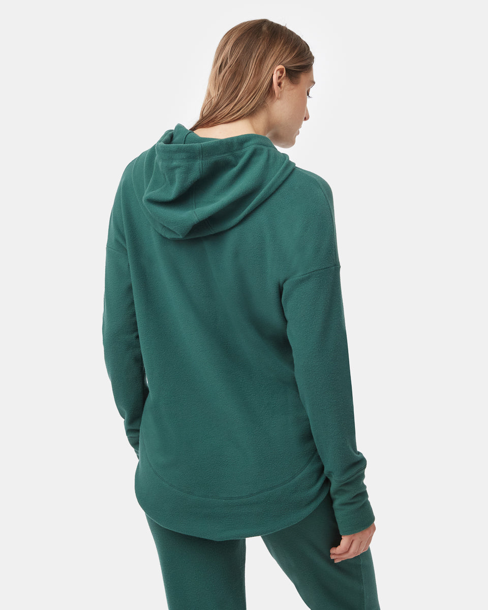 Tentree Women's Luxe Cowl Fleece - Hunter Green