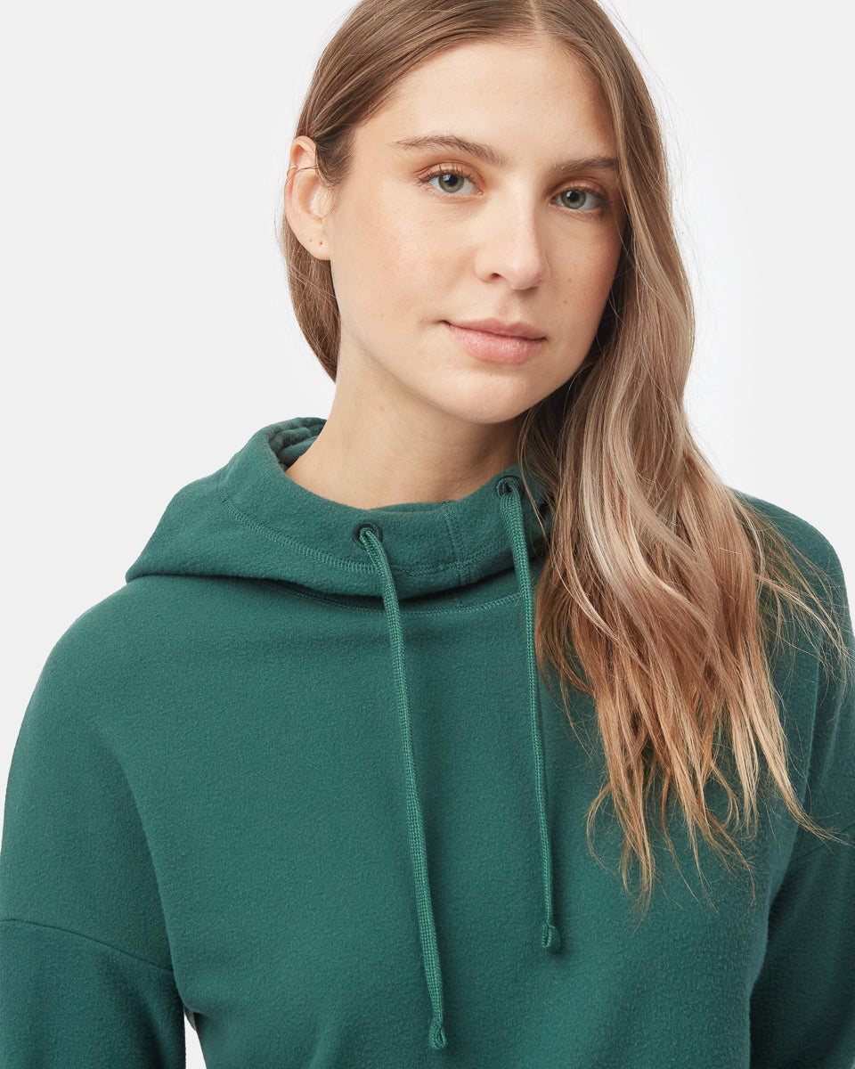 Tentree Women's Luxe Cowl Fleece - Hunter Green