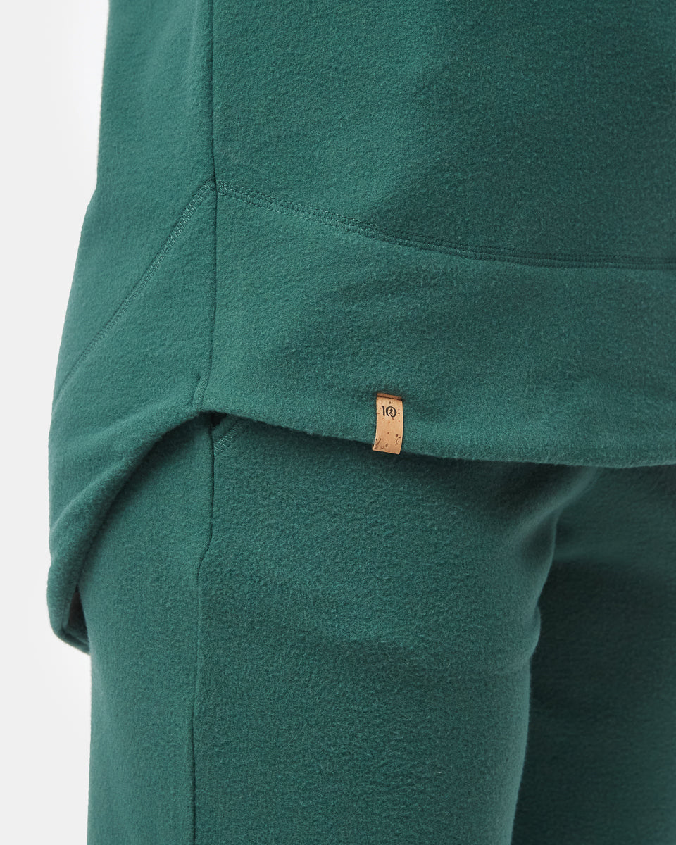 Tentree Women's Luxe Cowl Fleece - Hunter Green
