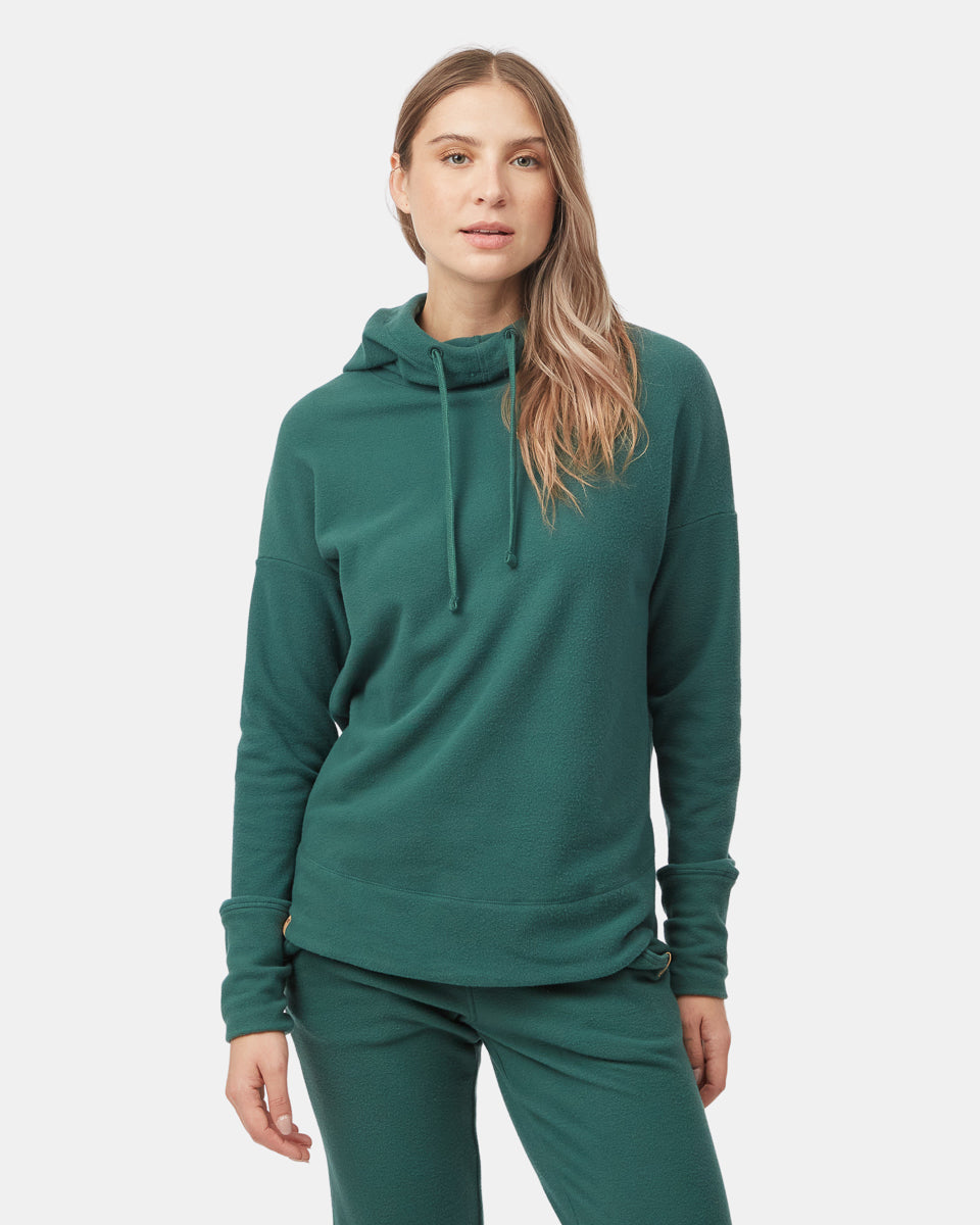 Tentree Women's Luxe Cowl Fleece - Hunter Green