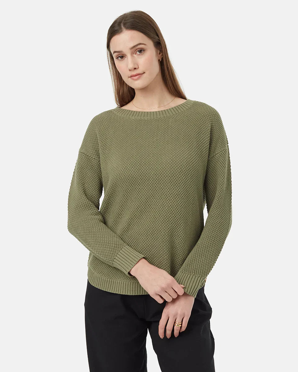 Tentree Women's Broughton Sweater - Deep Lichen Green