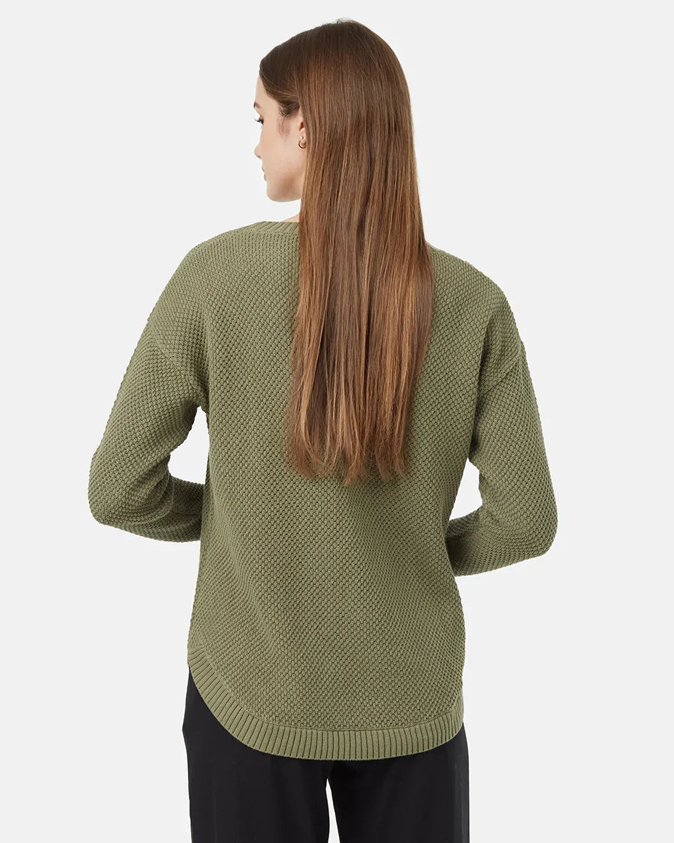 Tentree Women's Broughton Sweater - Deep Lichen Green