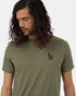 Tentree Men's Peru Embroidered Llama T-Shirt - Deep Lichen Green Tide