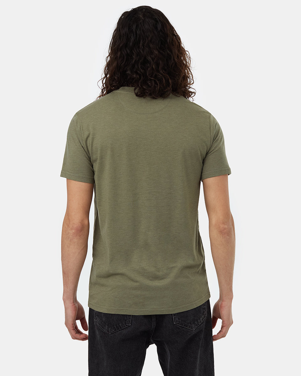 Tentree Men's Peru Embroidered Llama T-Shirt - Deep Lichen Green Tide
