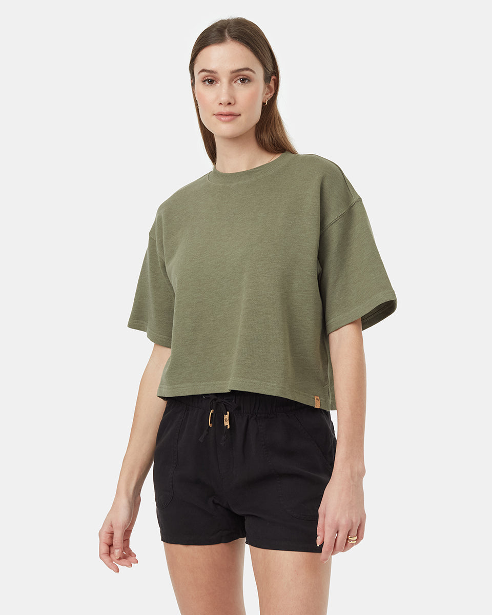 Tentree Women's TreeTerry T-Shirt - Deep Lichen Green