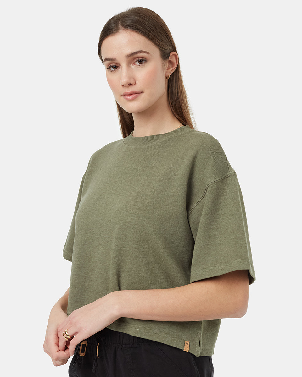 Tentree Women's TreeTerry T-Shirt - Deep Lichen Green