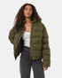 Tentree Ungendered Cloud Shell Mid-Length Puffer - Olive Night Green