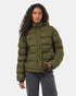 Tentree Ungendered Cloud Shell Mid-Length Puffer - Olive Night Green