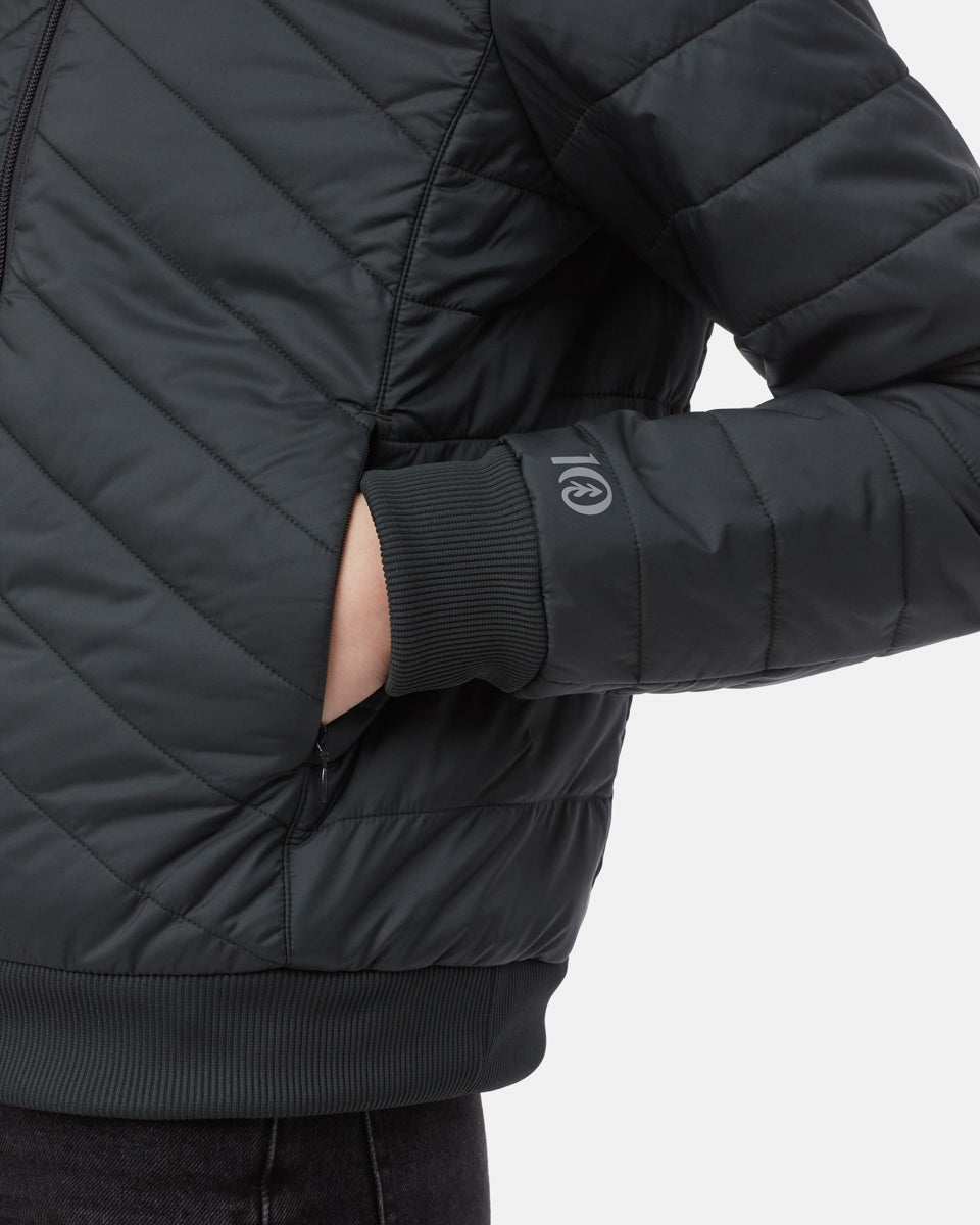 Tentree Women's Cloud Shell Bomber Jacket - Forest River Green